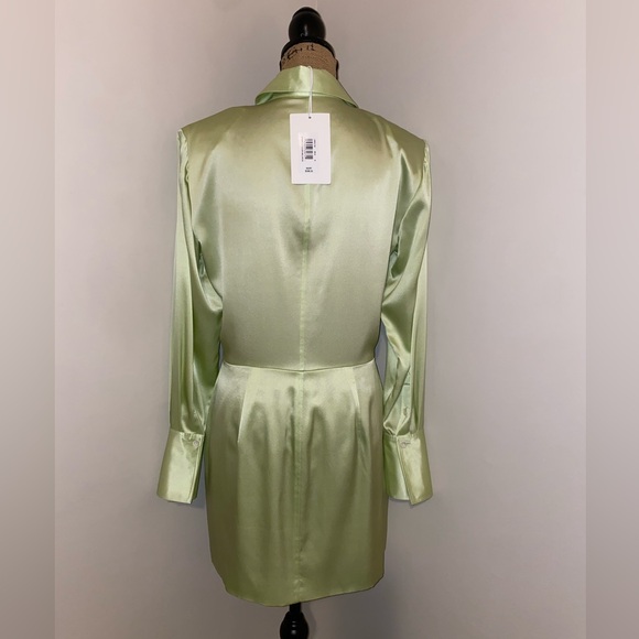 Frame Denim Bright Peridot Strong Shoulder Mini Dress - Picture 7 of 15